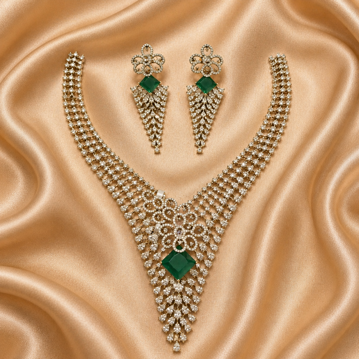 Indinoor Green Shahpar Zircon Jewellery