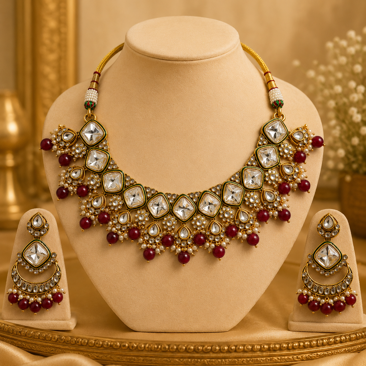 Kundan Choke Necklace Sets